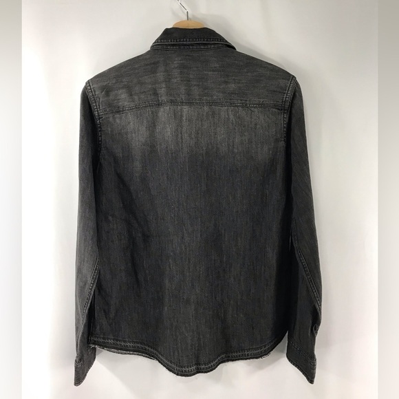 Adriano Goldschmied Kids Girls Black Button Down Denim Long Sleeve Shirt - Picture 2 of 2